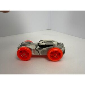Nerf Nitro Foam Car Gray White Camo Orange Wheels Stunt Vehicle 72611 2017